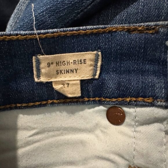 Madewell 9” High Rise Skinny Jeans Medium Wash Blue Denim Size 27 - Picture 5 of 6